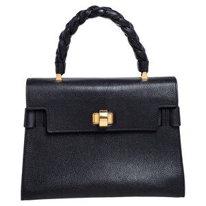 Miu Miu - Madras leather click braided top handle (Black)